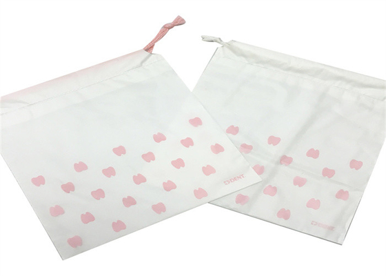 Biodegradable Bag Reusable Drawstring Plastic Bags Small Plastic Packaging Custom Printing Clothes Sleeve Packaging Bag
