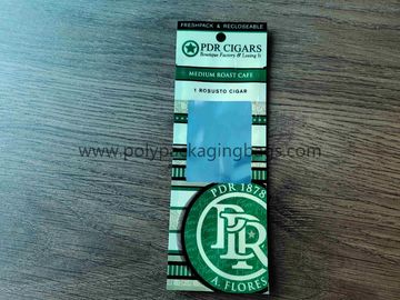 8mm Hang Hole Plastic Sponge Layer Ziplock Cigar Bag