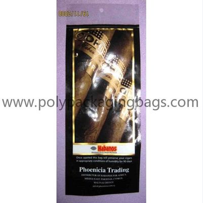 OPP Laminated 5 Cigar Packaging Bag Customized Logo