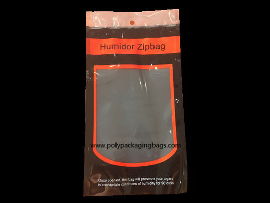 135×255mm Resealable Zipper Top Cigar Humidor Bags