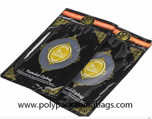 Three Side Seal 0.07mm Resealable Cigar Ziplock Bags