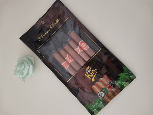 TABACALER Humidor তামা সিগার্ড তাজা রাখতে রিসিবলযোগ্য জিপার সঙ্গে তামাক জন্য