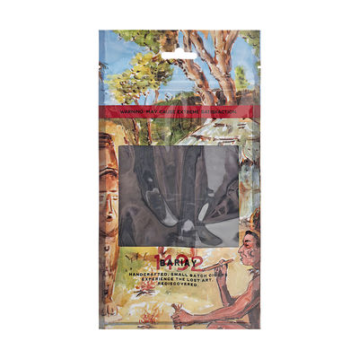 লোগো কাস্টম সিগার হিউমিডিফায়ার পাউচ পরিষ্কার উইন্ডো/জিপলক/হ্যাং হোল সহ