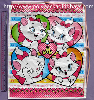 সহজ খোলা এবং বন্ধ প্লাস্টিক Drawstring ব্যাকপ্যাক উপহার প্যাকেজিং / খেলনা প্যাকেজিং ব্যাগ