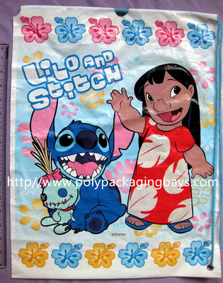 সহজ খোলা এবং বন্ধ প্লাস্টিক Drawstring ব্যাকপ্যাক উপহার প্যাকেজিং / খেলনা প্যাকেজিং ব্যাগ