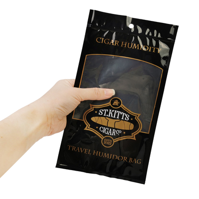 Wholesale Eco Friendly Reusable Keep Cigars Moist & Fresh Tbacco Products Cigar Bags Zipper Bag Cigar Travel Humidifier Bag