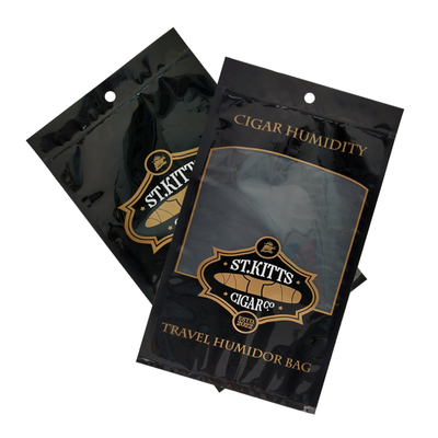 Wholesale Eco Friendly Reusable Keep Cigars Moist & Fresh Tbacco Products Cigar Bags Zipper Bag Cigar Travel Humidifier Bag