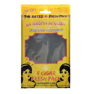 কাস্টম প্রিন্ট জিপলক সিগার প্যাকেজিং ব্যাগ সিগার হিউমিডিফাইড প্লাস্টিকের ব্যাগ হাইড্রেটিং স্তর সহ