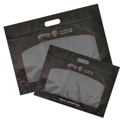 কাস্টমাইজেশন প্রিন্টিং আর্দ্রতা সিগার ব্যাগ জিপার সিগার হিউমিডর প্যাকেজিং ভ্রমণ আর্দ্রতা হিউমিডিফায়ার ব্যাগ