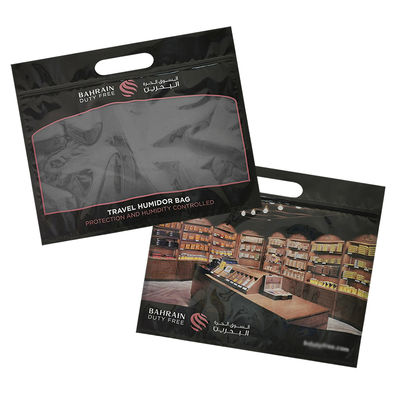 কাস্টমাইজেশন প্রিন্টিং আর্দ্রতা সিগার ব্যাগ জিপার সিগার হিউমিডর প্যাকেজিং ভ্রমণ আর্দ্রতা হিউমিডিফায়ার ব্যাগ
