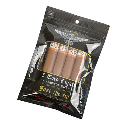 তামাক পাতার সিগার মোড়কের জন্য কাস্টম ডিজাইন করা আর্দ্রতা-প্রমাণ ফ্ল্যাট ব্যাগ, মুদ্রিত হিট সিলযোগ্য অ্যালুমিনিয়াম ফয়েল মylar ৩ পাশের সিল