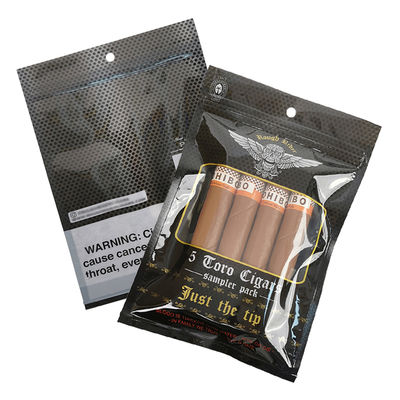 তামাক পাতার সিগার মোড়কের জন্য কাস্টম ডিজাইন করা আর্দ্রতা-প্রমাণ ফ্ল্যাট ব্যাগ, মুদ্রিত হিট সিলযোগ্য অ্যালুমিনিয়াম ফয়েল মylar ৩ পাশের সিল