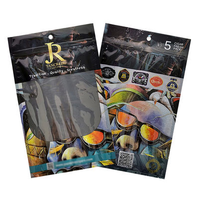 কাস্টম প্রিন্ট প্লাস্টিক হ্যান্ড রোলিং ধূমপান সরঞ্জাম কাস্টম তামাক সিগার ট্র্যাভেল ব্যাগ প্যাকেজিং পাউচের জন্য