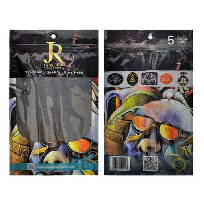 কাস্টম প্রিন্ট প্লাস্টিক হ্যান্ড রোলিং ধূমপান সরঞ্জাম কাস্টম তামাক সিগার ট্র্যাভেল ব্যাগ প্যাকেজিং পাউচের জন্য