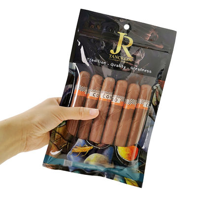 কাস্টম প্রিন্ট প্লাস্টিক হ্যান্ড রোলিং ধূমপান সরঞ্জাম কাস্টম তামাক সিগার ট্র্যাভেল ব্যাগ প্যাকেজিং পাউচের জন্য