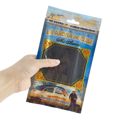 হিউমিডিফায়ার সহ কাস্টমাইজড লাক্সারি চামড়া সিগার ভ্রমণ কেস পোর্টেবল সিডার আচ্ছাদিত হিউমিডর ব্যাগ আর্দ্রতা নিয়ন্ত্রণ জিপলক পকেট