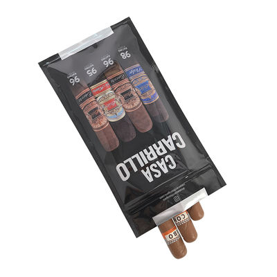 হিউমিডিফায়ার সহ কাস্টমাইজড লাক্সারি চামড়া সিগার ভ্রমণ কেস পোর্টেবল সিডার আচ্ছাদিত হিউমিডর ব্যাগ আর্দ্রতা নিয়ন্ত্রণ জিপলক পকেট