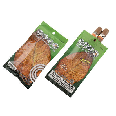 কাস্টম প্রিন্টিং প্লাস্টিক হ্যান্ড রোলিং ধূমপান সরঞ্জাম তামাক জিপলক সিগার ব্যাগ ময়েশ্চারাইজিং প্যাকেজিং পাউচ