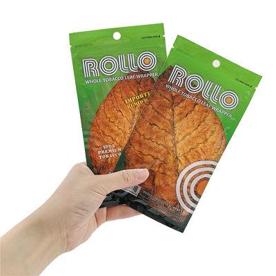 উইন্ডো হ্যান্ডেল ছিদ্র সহ রিসেলযোগ্য প্লাস্টিক সিগার হিউমিডিফায়ার পাউচ