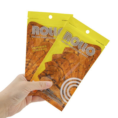 উইন্ডো হ্যান্ডেল ছিদ্র সহ রিসেলযোগ্য প্লাস্টিক সিগার হিউমিডিফায়ার পাউচ