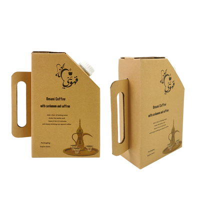 1L/2L/3L/5L পানীয় ব্যাগ ডিসপোজেবল হ্যান্ডেল কফি বিব ব্যাগ ইন বক্স ওয়াইন উইথ ভালভ কফি বক্স ডিসপেন্সার