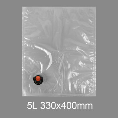 কাস্টম স্বচ্ছ BIB 3l 5l 10l 20l প্লাস্টিক ট্যাপ ব্যাগ পানীয় জল ওয়াইন জুস ব্যাগ ইন বক্স ডিসপেন্সার বাটারফ্লাই ভালভ ভিটপ সহ