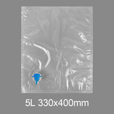 কাস্টম স্বচ্ছ BIB 3l 5l 10l 20l প্লাস্টিক ট্যাপ ব্যাগ পানীয় জল ওয়াইন জুস ব্যাগ ইন বক্স ডিসপেন্সার বাটারফ্লাই ভালভ ভিটপ সহ