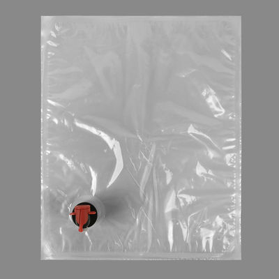 কাস্টম স্বচ্ছ BIB 3l 5l 10l 20l প্লাস্টিক ট্যাপ ব্যাগ পানীয় জল ওয়াইন জুস ব্যাগ ইন বক্স ডিসপেন্সার বাটারফ্লাই ভালভ ভিটপ সহ