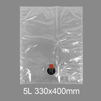 কাস্টম স্বচ্ছ BiB 5l প্লাস্টিকের কল ব্যাগ পানীয় জল ওয়াইন রস ব্যাগ বক্স ডিসপেনসার সঙ্গে প্রজাপতি ভালভ Vitop সঙ্গে