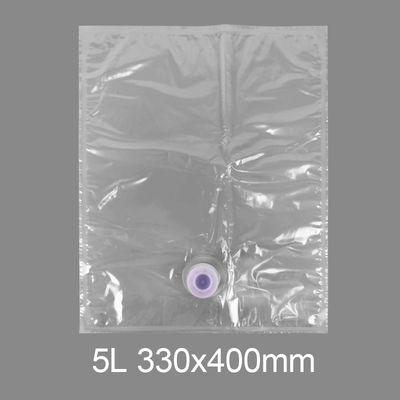 কাস্টম স্বচ্ছ BiB 5l প্লাস্টিকের কল ব্যাগ পানীয় জল ওয়াইন রস ব্যাগ বক্স ডিসপেনসার সঙ্গে প্রজাপতি ভালভ Vitop সঙ্গে