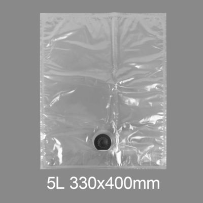 কাস্টম স্বচ্ছ BiB 5l প্লাস্টিকের কল ব্যাগ পানীয় জল ওয়াইন রস ব্যাগ বক্স ডিসপেনসার সঙ্গে প্রজাপতি ভালভ Vitop সঙ্গে