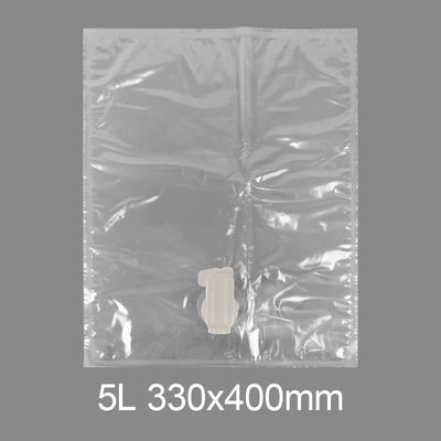 কাস্টম স্বচ্ছ BiB 5l প্লাস্টিকের কল ব্যাগ পানীয় জল ওয়াইন রস ব্যাগ বক্স ডিসপেনসার সঙ্গে প্রজাপতি ভালভ Vitop সঙ্গে