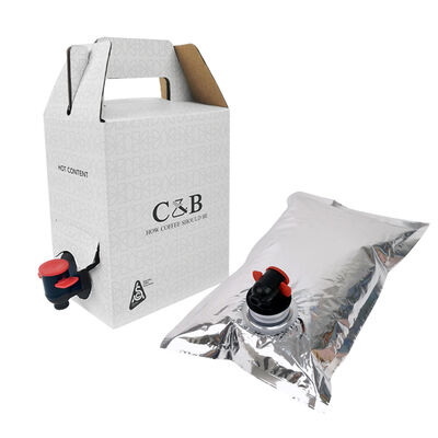 বহুমুখী প্যাকেজিংয়ের জন্য স্পুট এবং হ্যান্ডেল ছাড়াই বাক্সে সহজ বিতরণ ব্যাগ