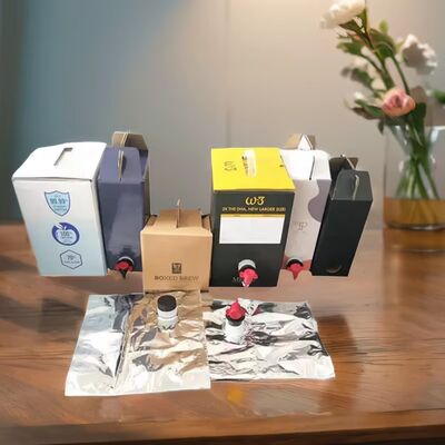 স্পাউট সহ টেক্সচার্ড সারফেস ব্যাগ ইন বক্স প্লাস্টিক কন্টেইনার, ফুড গ্রেড লিকুইড প্যাকেজিং অ্যাপ্লিকেশনের জন্য উপযুক্ত