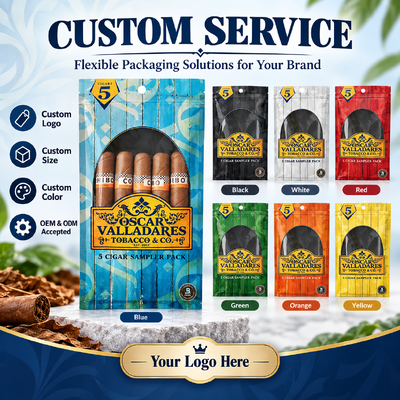 Cigar Moisturizing Plastic Zipper Bags 0.09mm Thickness Cigar Humidifier Bag Perfect Solution to Keep Cigars Moisturized