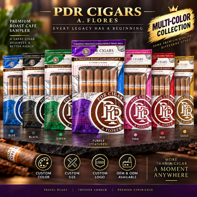 Custom Printing logo Humidified Cigar Bag with Ziplock and Clear Window Resealable Humidity Pouch for 5 Cigars Storage Packing
