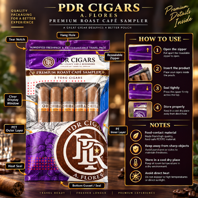 MOPPPE cigar bags custom including humidity sheet inside crafted to support cigar wholesalers in delivering packaging solutions