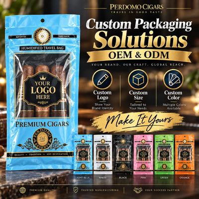 Tear resistant and puncture resistant humidified cigar bags holding 5 to 20 cigars depending on size perfect for maintaining cigar
