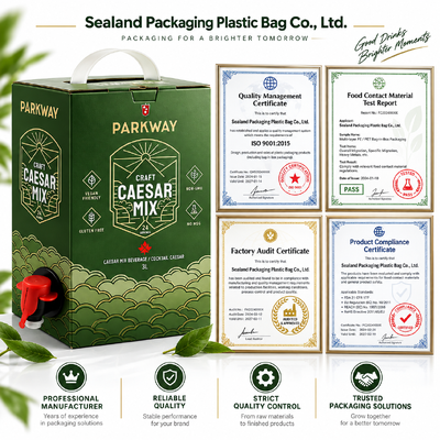 spout Bag in box plastic packaging system optimized for liquid packaging applications requiring contamination prevention