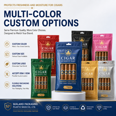Cigar Packaging Bag Suitable for Retail Display and Bulk Packaging Requirements
