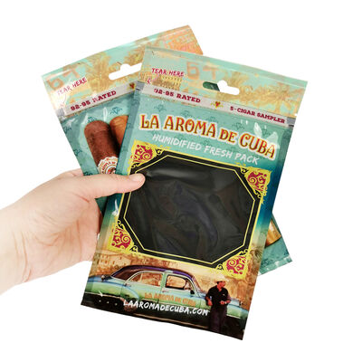Tear-resistant And Puncture-resistant Cigar Humidor Bags 009mm Thickness Cigar Moisturizing Plastic Zipper Bags Protection For Cigars