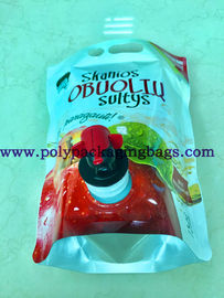 স্ট্যান্ড আপ 0.19mm 20L প্লাস্টিক তরল খাদ্য ব্যাগ ভালভ/স্পিগট সহ