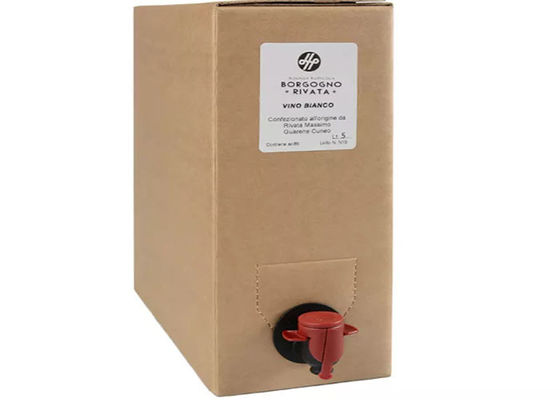 ওয়াইন বেভারেজের জন্য 20 লিটার বাক্সে প্লাস্টিক প্যাকেজিং অ্যাসেপটিক BIB ব্যাগ